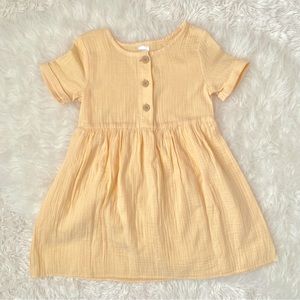 NWOT Modern Moments by Gerber Light Yellow Gauze Dress, size 5T